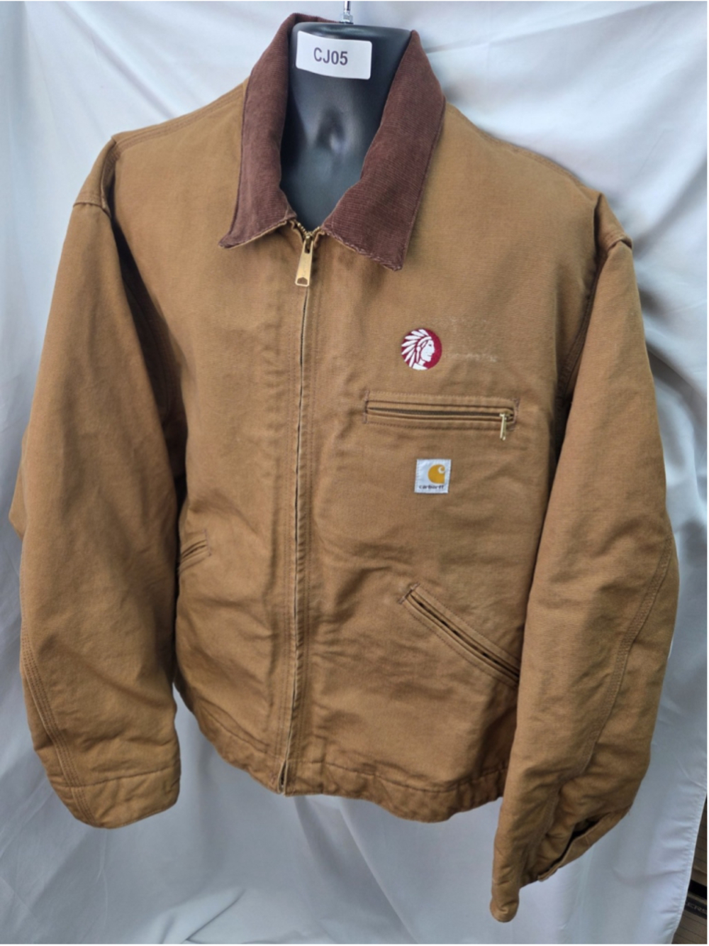 Carhartt J01 BRN Detroit Jacket Blanket Lined Brown Size 42 Regular USA CJ05